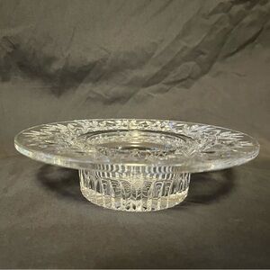 Waterford Signed Ireland Crystal BETHANY 8” diameter Pillar Candle Holder